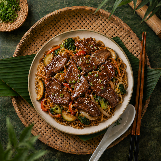 Teriyaki : Poulet • Bœuf • Scampis